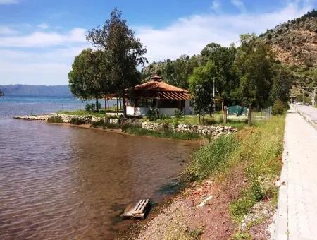 Marmaris İlçesinde Orhaniye Köyünde Denize Sıfır 760 M2 Satılık Restaurant,Cafe